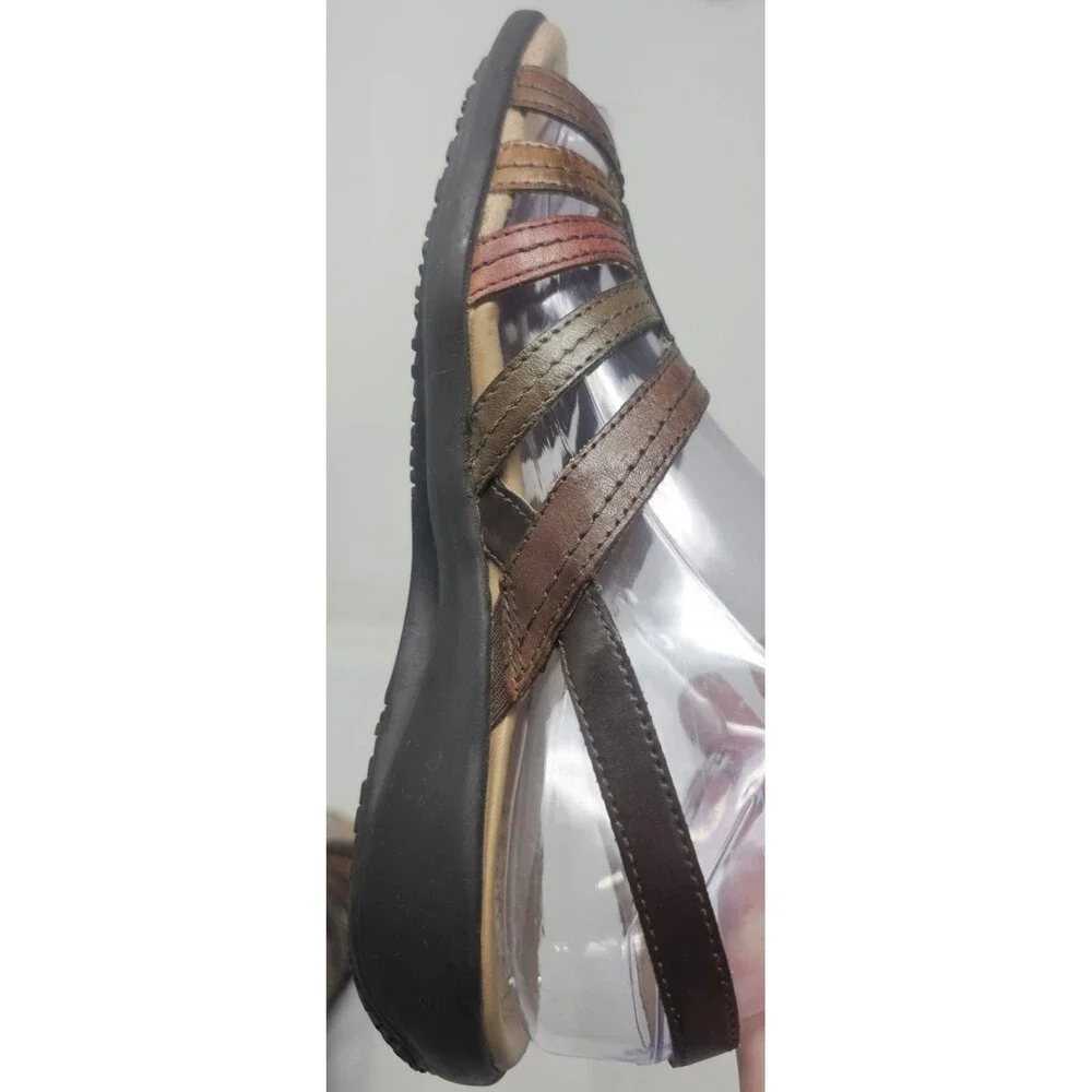 Earth Spirit Carlisle Brown Leather Sandal Sz 7.5 Open Toe Gelron 2000 Classic - Picture 6 of 12